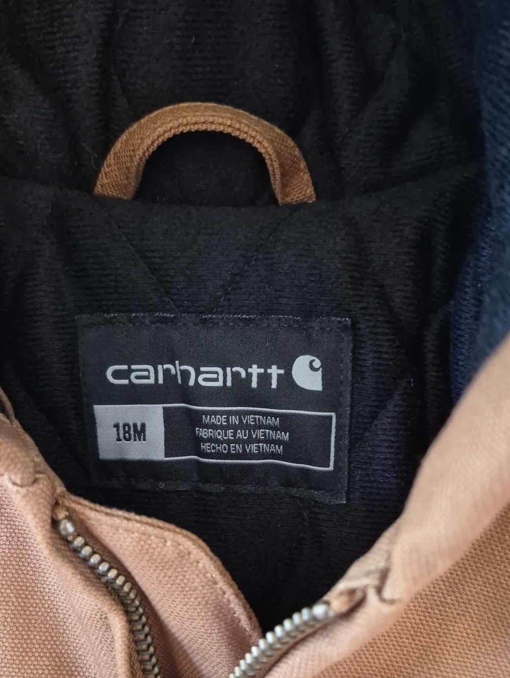 CARHARTT 18M Canvas Insulated Hooded Active Jacket NWT Brown - Picture 3 of 6
